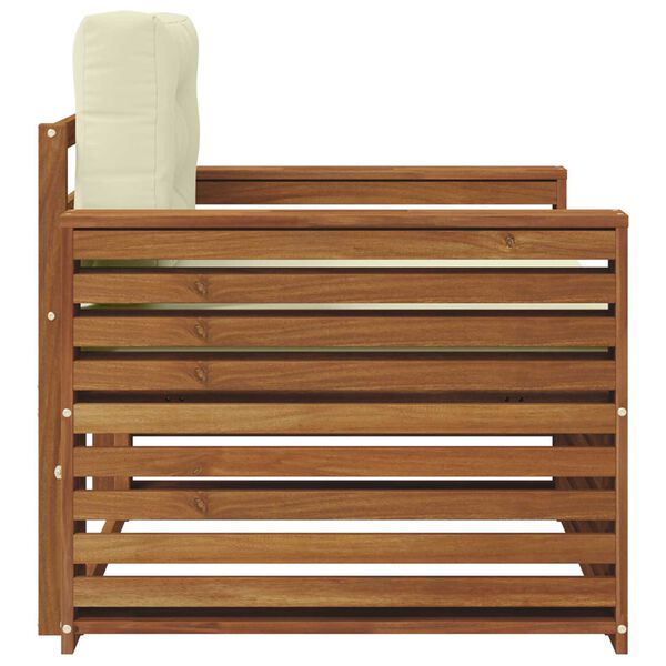 vidaXL Zunanja garnitura za sedenje Masivno akacijevo les in poliester