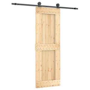 vidaXL Drsna vrata 70 x 210 cm Masiven borov les (neobdelan)