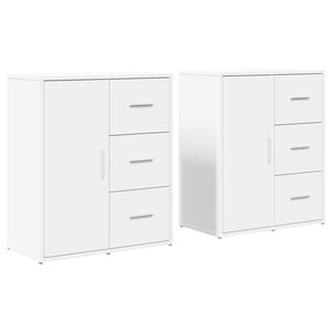 vidaXL Komoda 2 kosa bela 60x31x70 cm inženirski les