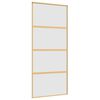vidaXL Drsna vrata zlata 90x205 cm mat ESG steklo in aluminij