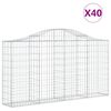 vidaXL Obokane gabion ko&scaron;are 40kosi 200x30x100/120 cm pocinkano železo