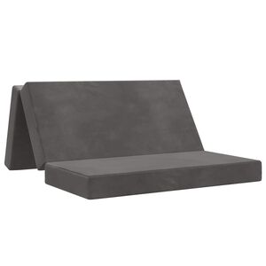 vidaXL Zložljiv kavč postelja 160 x 67 x 45 cm Temno siva