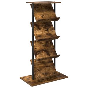 vidaXL Regal za revije Dimljeni oreh 68 x 40 x 123.5 cm Inženirski les