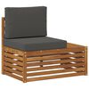 vidaXL Zunanji konec kavča Naravna 91 x 63 x 73 cm Masiven les akacije