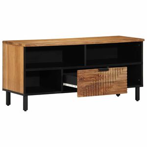 vidaXL TV omarica s predalom Rjava 100 x 33 x 46 cm Masiven les manga
