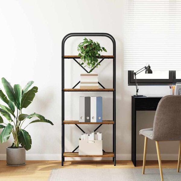 vidaXL Knjižna polica Star les 60 x 30 x 146 cm Konstruiran les