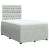 vidaXL Box spring postelja z vzmetnico svetlo siva 120x190 cm žamet