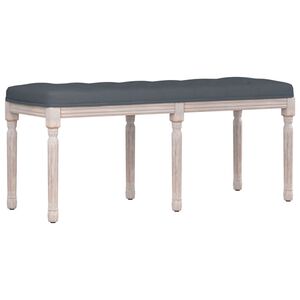 vidaXL Klop temno siva 110x40x49 cm žamet