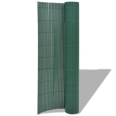 vidaXL Dvostranska vrtna ograja PVC 90x500 cm zelena