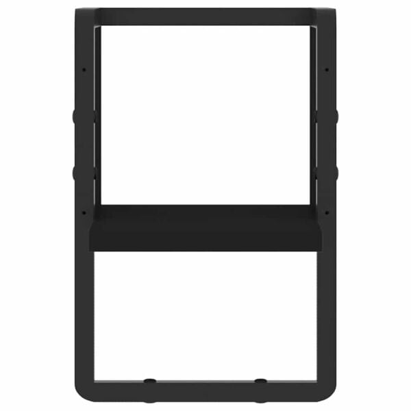 vidaXL Stenska polica s prečko črna 20x25x30 cm