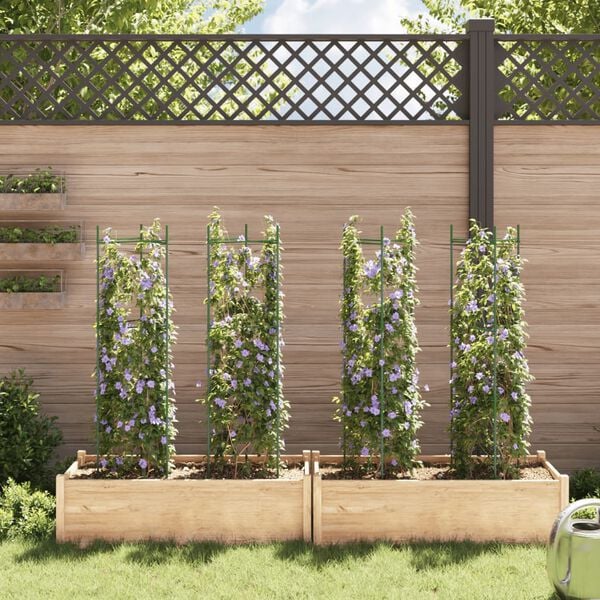 vidaXL Mreža za paradižnik 4 kosi 116 cm jeklo in PP