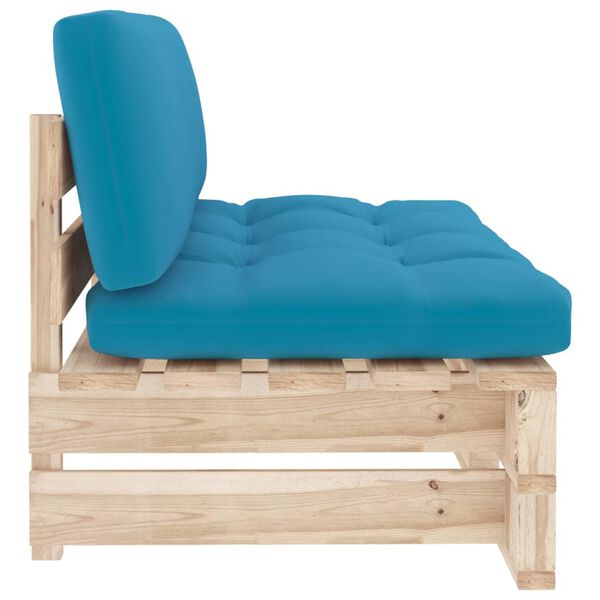 vidaXL Vrtni srednji kavč iz palet impregnirana borovina