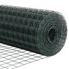 vidaXL Ograja s stebrom Zelena 0,6 x 25 m Jeklo in PVC