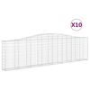 vidaXL Obokane gabion ko&scaron;are 10kosi 400x30x100/120 cm pocinkano železo