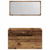 vidaXL Kopalni&scaron;ka omarica z ogledalom Stari lesni inženirski les