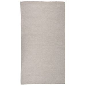 vidaXL Zunanja preproga plo&scaron;čato tkanje 80x150 cm svetlo siva