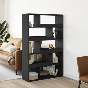 vidaXL Knjižna omara črna 100x33x156,5 cm inženirski les