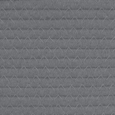 vidaXL Košara za perilo siva in bela Ø55x36 cm bombaž