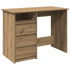 vidaXL Pisalna miza artisan hrast 102x50x75 cm inženirski les