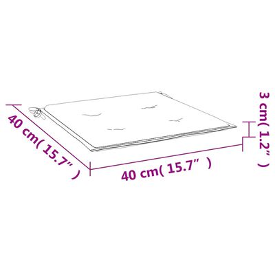 vidaXL Blazine za stole 6 kosov vzorec listja 40x40x3 cm tkanina