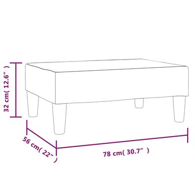 vidaXL Kavč dvosed z ležiščem, blazinama in stolčkom taupe blago