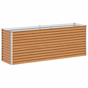 vidaXL Vrtna visoka greda 195 x 50 x 68 cm Cinkana jeklena