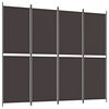 vidaXL Paravan 4-delni rjav 200x220 cm blago