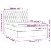 vidaXL Box spring postelja z vzmetnico LED taupe 140x200 cm blago