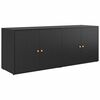 vidaXL Vrtna omara za shranjevanje črna 198x55,5x80 cm poli ratan