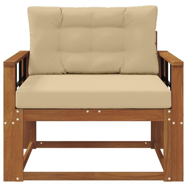 vidaXL Srednji zunanji kavč Masiven les akacije Naravna