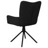 vidaXL Vrtljiv jedilni stol 2 kosa črn žamet