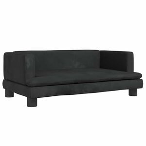 vidaXL Pasja postelja črna 80x45x30 cm žamet