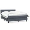 vidaXL Box spring posteljni z vzmetnico temno siv 160x210 cm žamet