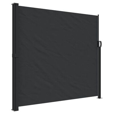 vidaXL Zložljiva stranska tenda črna 180x300 cm