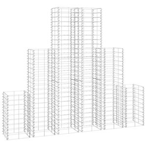vidaXL Gabion 6 kosov pocinkana žica