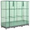 vidaXL Visoka greda s prevleko za rastlinjak videz ratana 120x40x123cm
