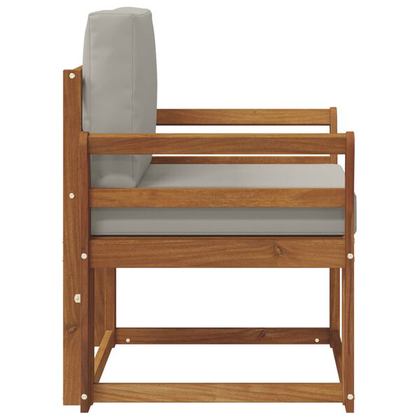 vidaXL Zunanji kavč Masivno akacijevo les in poliester