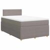 vidaXL Box spring postelja z vzmetnico taupe 120x190 cm blago