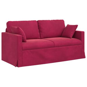 vidaXL Kavč Vinorodna rdeča 158 x 78 x 80 cm Žamet
