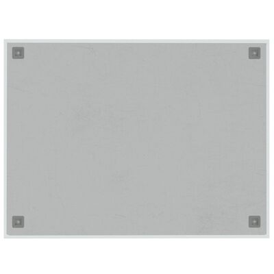 vidaXL Stenska magnetna tabla bela 80x60 cm kaljeno steklo