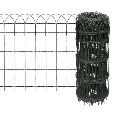 vidaXL Vrtna mejna ograja železo s prašnim premazom 25x0,65 m
