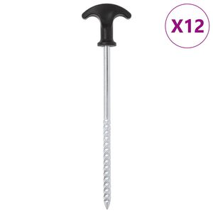 vidaXL Klini za &scaron;otor 12 kosov 20 cm &Oslash;7 mm pocinkano jeklo