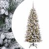 vidaXL Umetna božična jelka z bučko 150 cm 150 LED Toplo bela