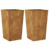 vidaXL Garden Planters 2 kosa 45x45x75 cm Weathering Steel