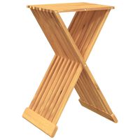 vidaXL Zložljiv stolček 40x32,5x70 cm trdna tikovina