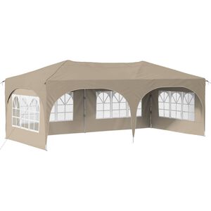 vidaXL Zložljivi &scaron;otor za zabave 575 x 288 x 245 cm Krem