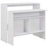 vidaXL Barska miza z 2 povr&scaron;inama 130x40x120 cm bela