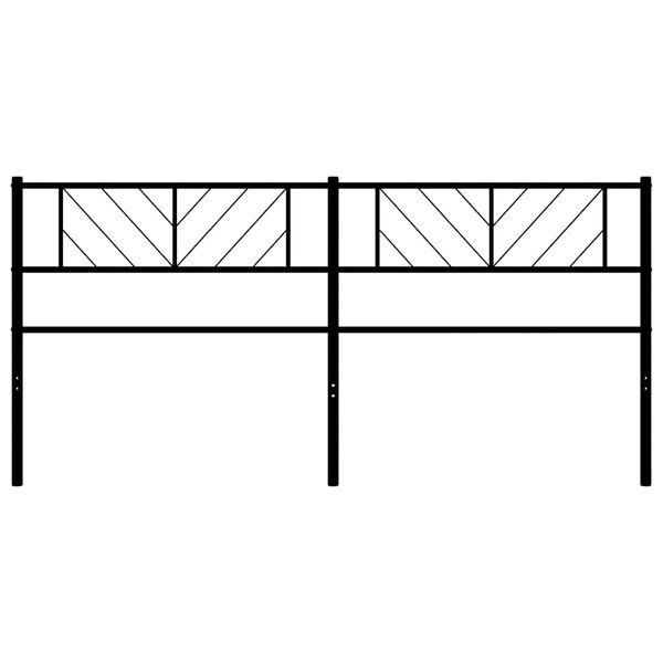 vidaXL Kovinsko posteljno vzglavje črno 180 cm