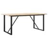 vidaXL Jedilna miza O okvir 180x90x75,5 cm trdna borovina jeklo