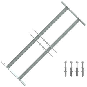 vidaXL Nastavljiva okenska re&scaron;etka z 2 prečkama 500-650 mm